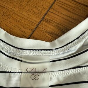 Calla Black and White Striped Top